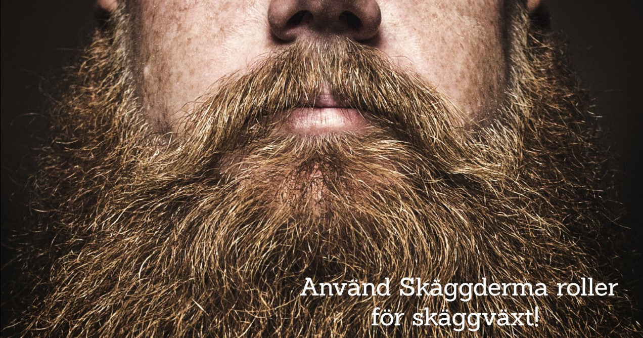Använd Skäggderma roller för skäggväxt!